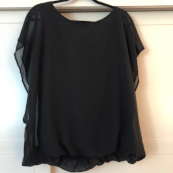 Metaphor Sheer Black Blouse with lining Size XL - Picture 6 of 8